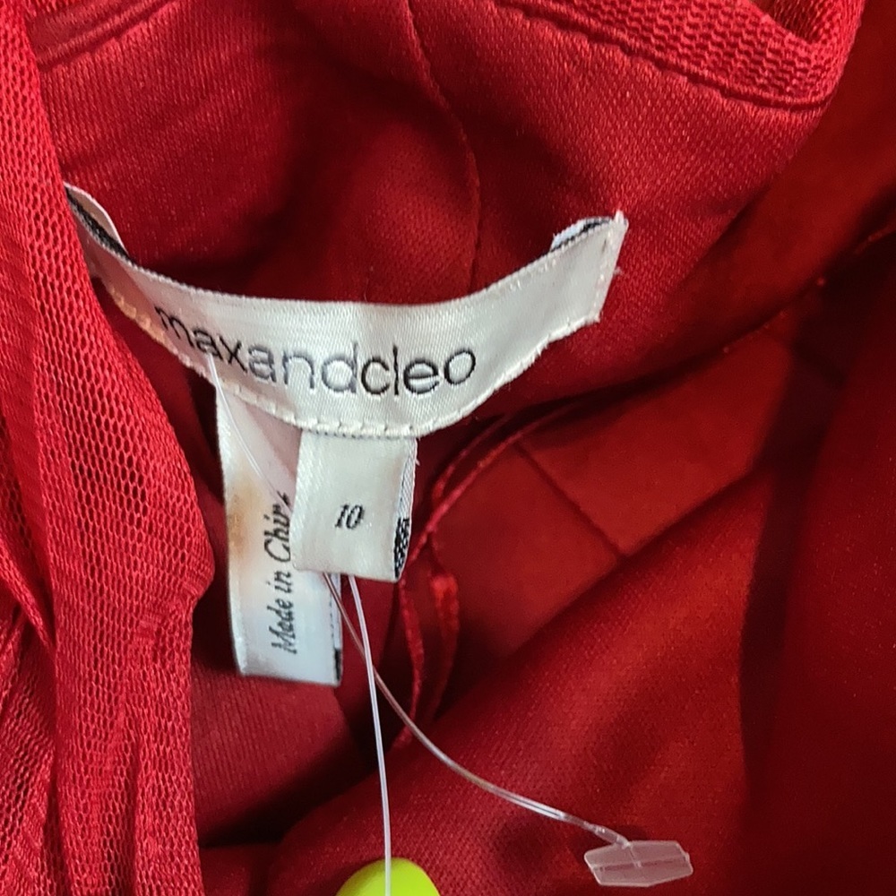 Max and Cleo NWT “Susan” red one shoulder dress. - Picture 5 of 7